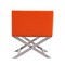 Manhattan Comfort Hollywood Lounge Accent Chair in Orange and Polished Chrome AC050-OR - alternate 5